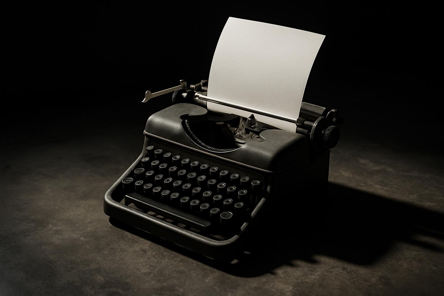 Vintage typewriter with raised fine paper istock #813016661.